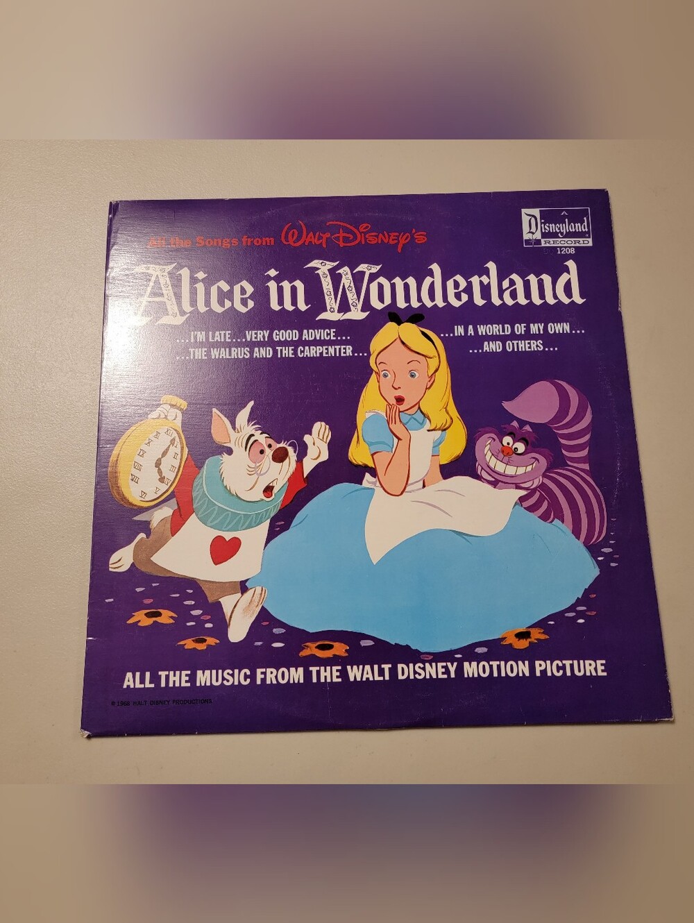 Walt Disney's Alice in Wonderland 33RPM Record